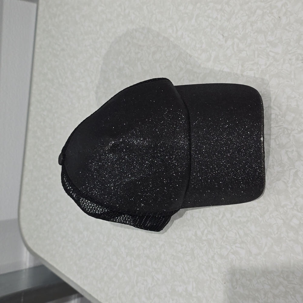 Womens Black Glittery Baseball‎ Cap